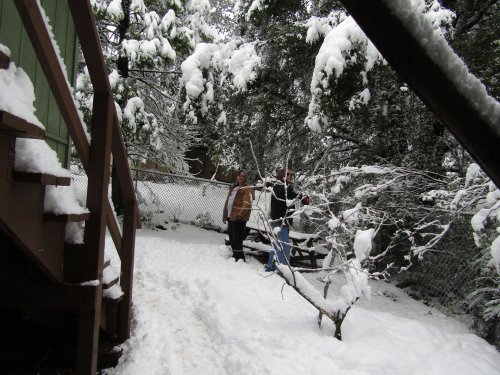 Jonny and dad in snow